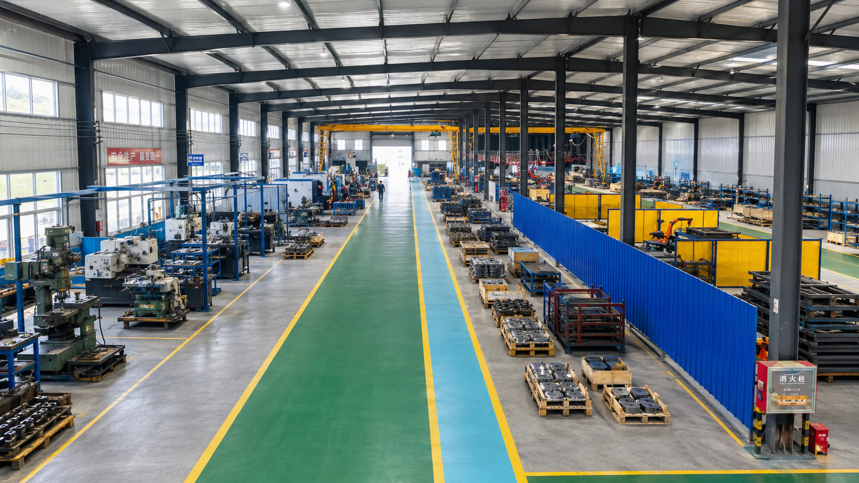 Wide workshop at one of the five ROCKVANTA manufacturing bases