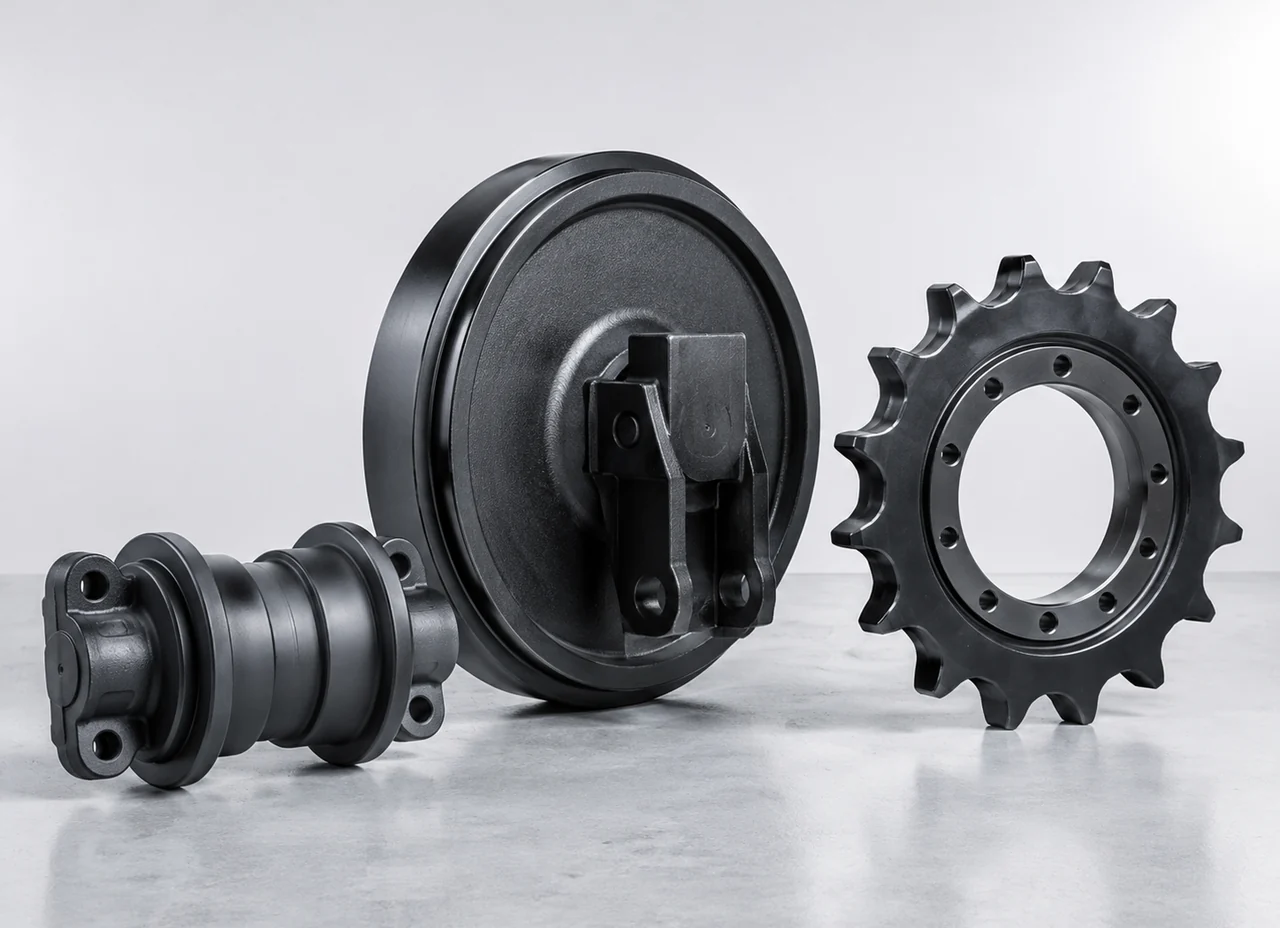 Undercarriage roller, idler and sprocket components arranged for category review