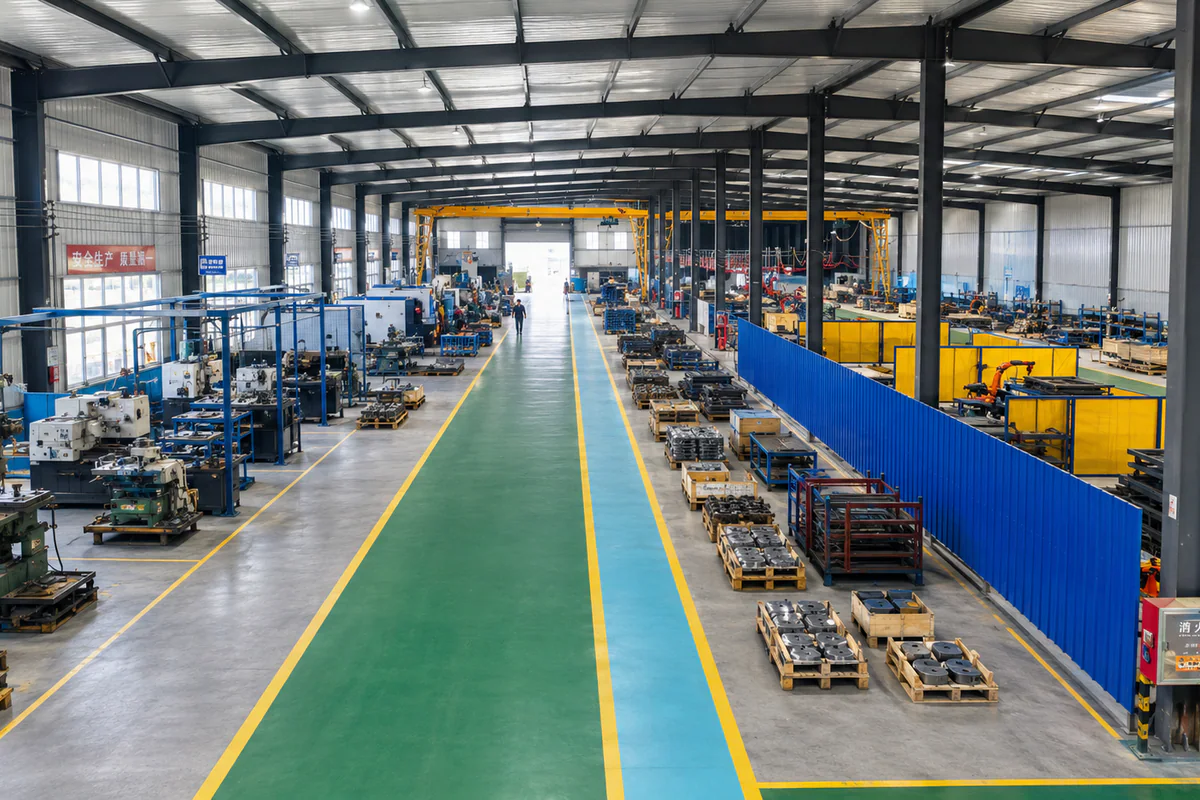 Wide view of a ROCKVANTA-operated metalworking workshop