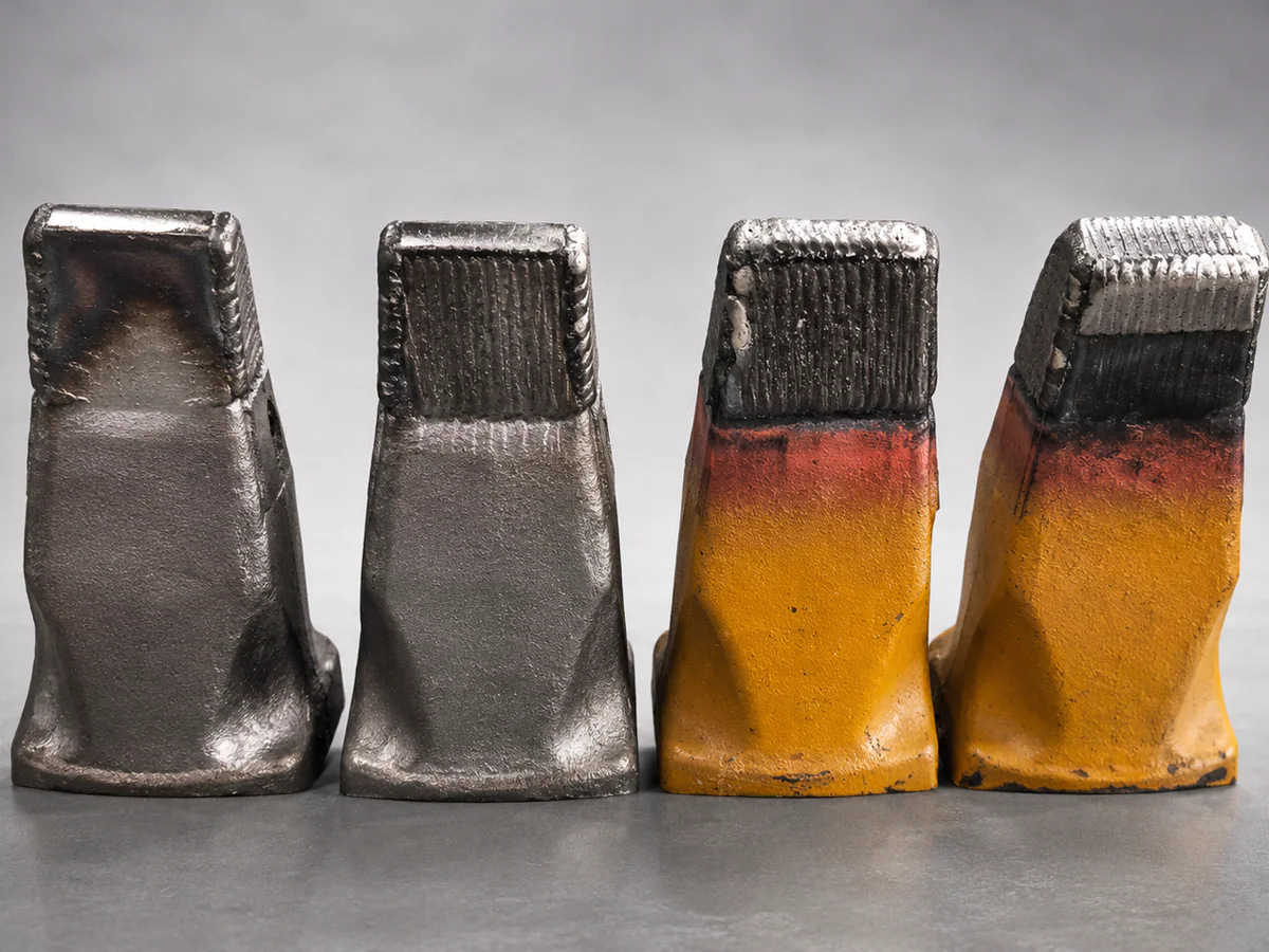 Four bucket teeth with different working profiles
