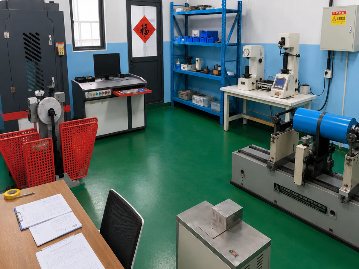 Inspection and testing equipment inside a quality room