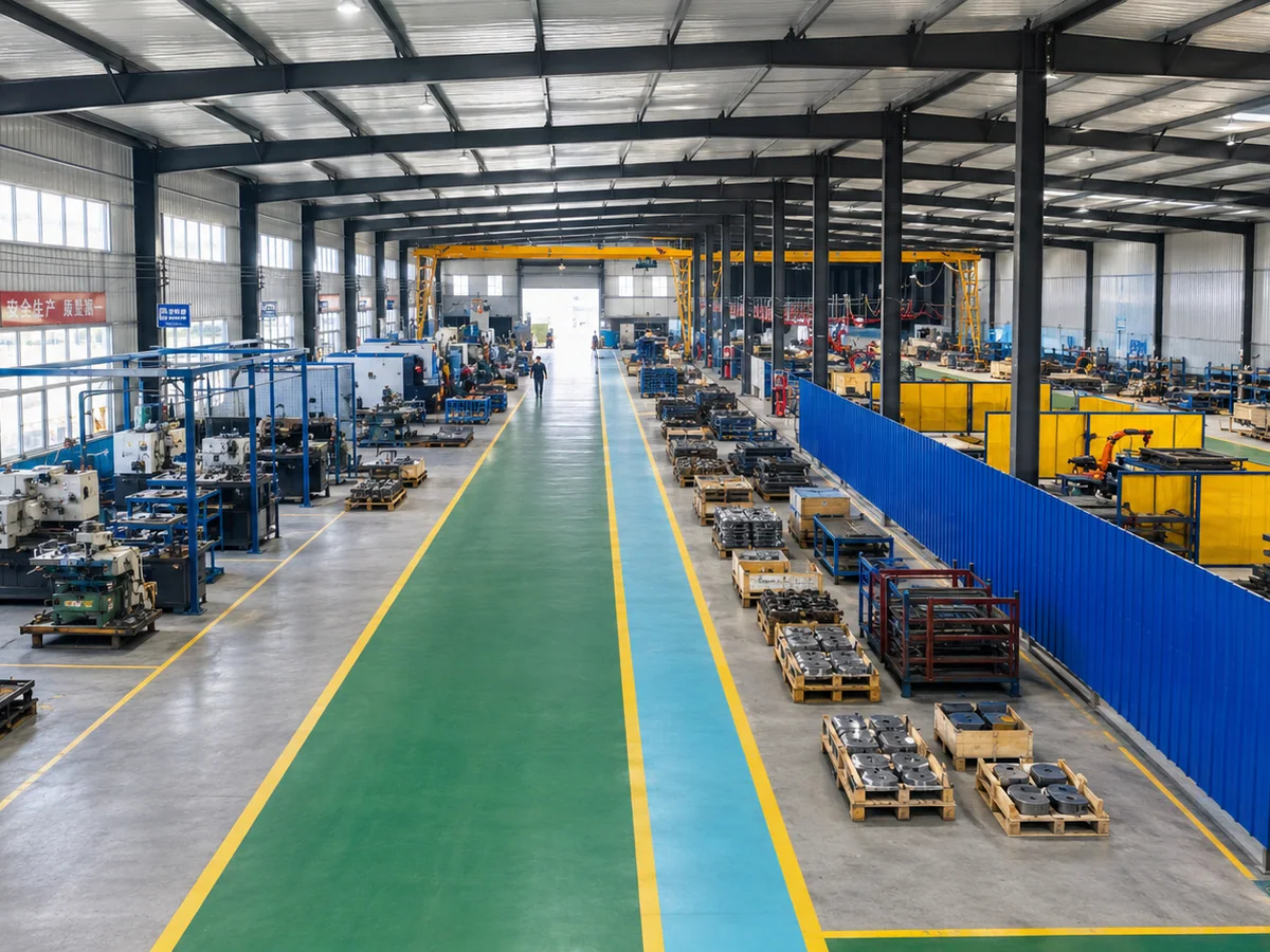 Wide view of a ROCKVANTA metalworking workshop