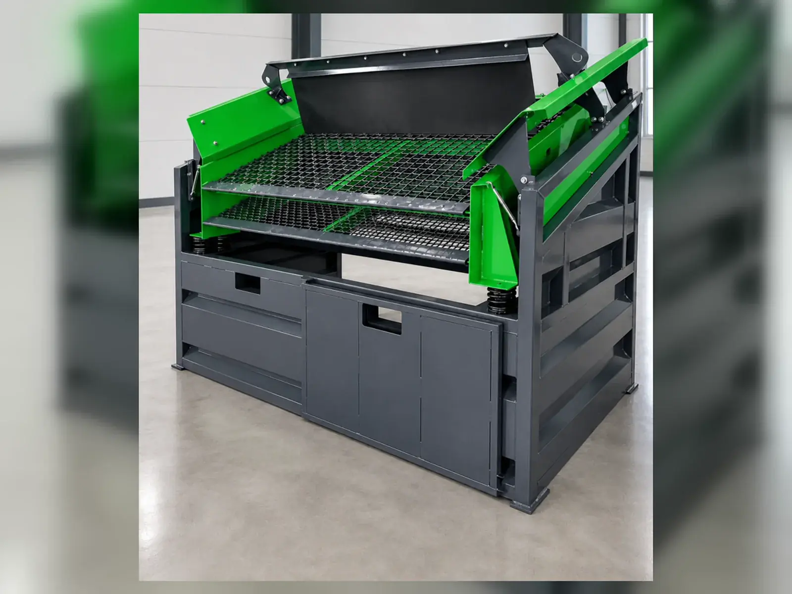 Compact screening machine shown from the front