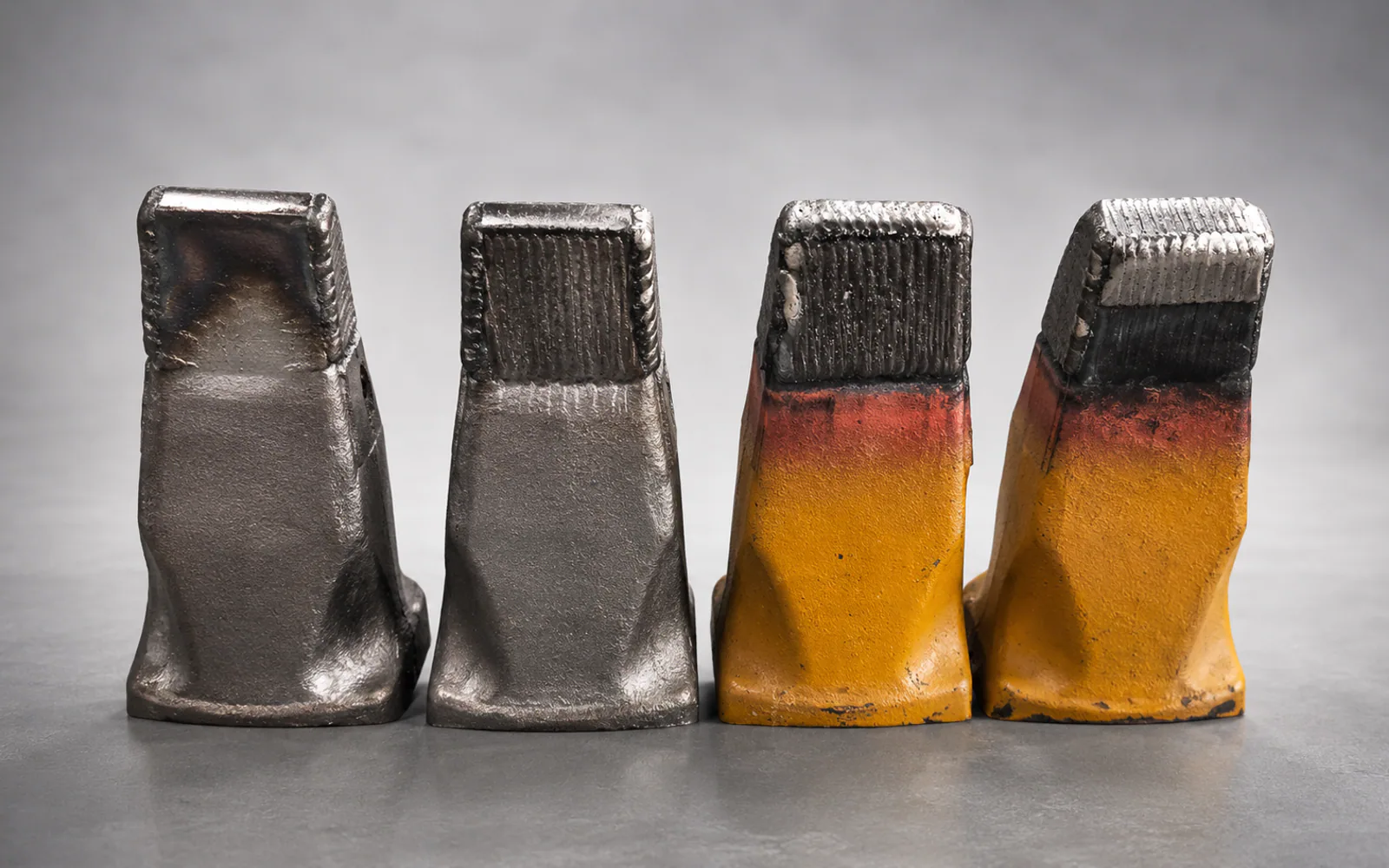 Drawing-defined bucket teeth and hardfaced wear parts arranged for project review